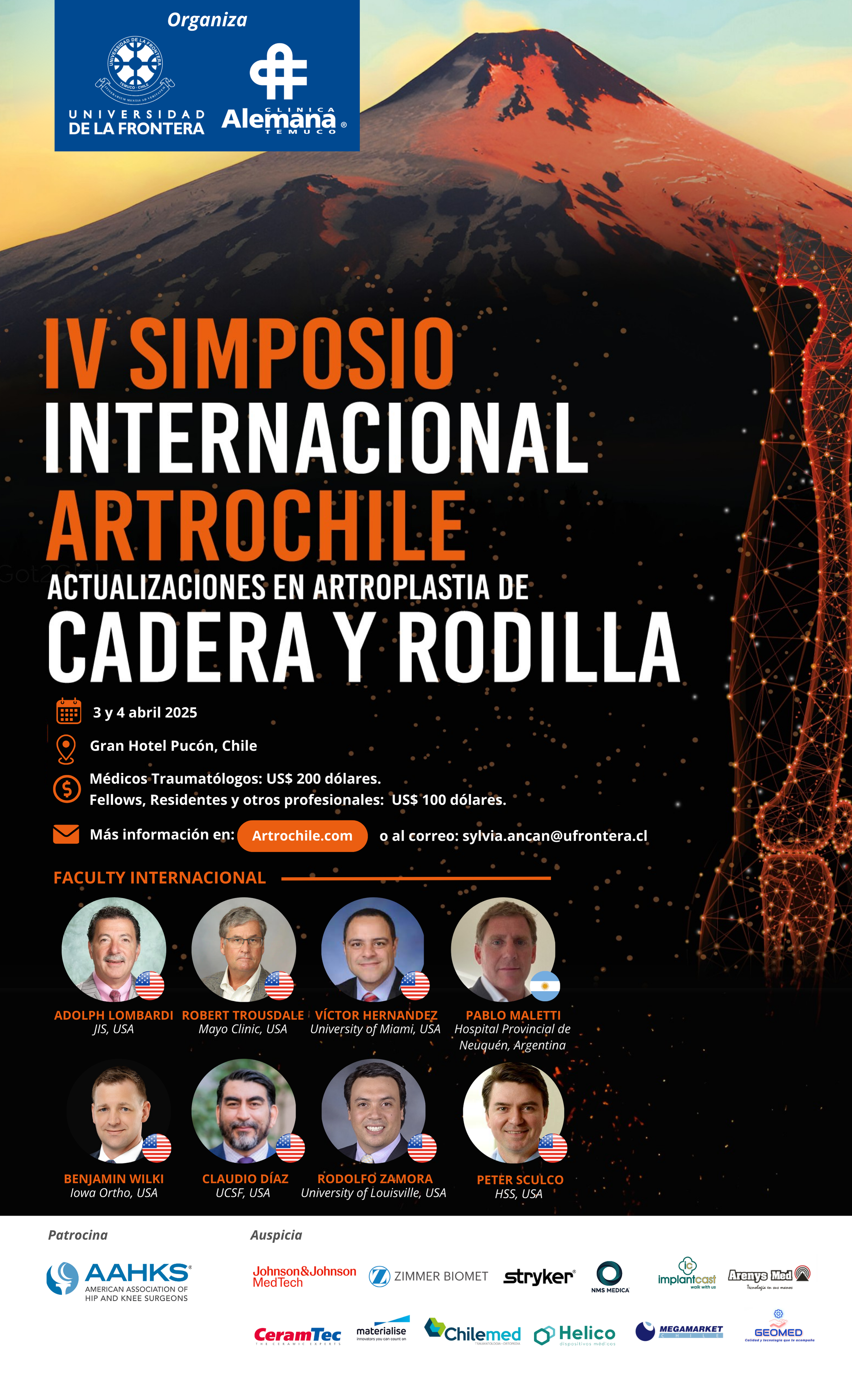 IV simposio internacional ArtroChile: actualizaciones en cirugía protésica de cadera y rodilla